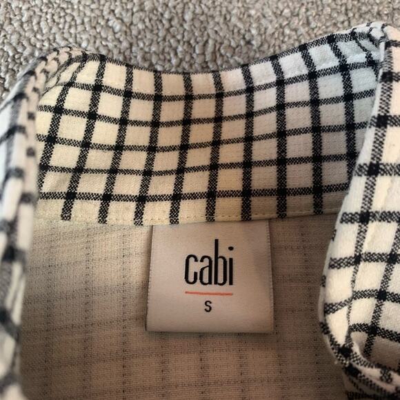 Cabi Suit Set Window Pane Pants & Blazer White Black Size Small - Picture 6 of 16